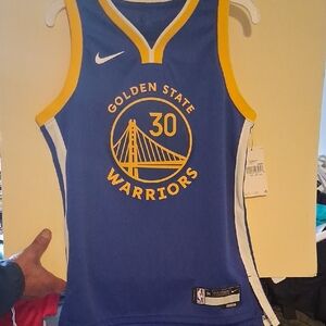 Nike Blue and Yellow Basketball Jersey